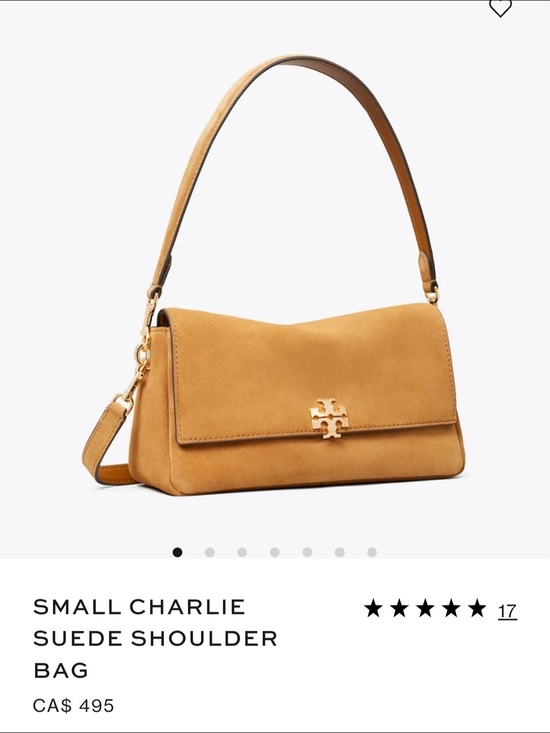 Tory Burch Handbags - Tory Burch Small Charlie Suede Shoulder Bag